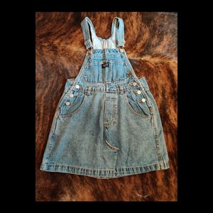 Denim overall dress